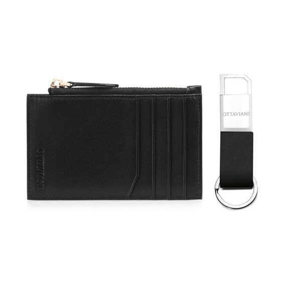 Set titular de la tarjeta de visita, Key chain Ottaviani Hombre in Cuero 87652 - 87652